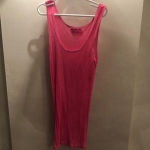 Michael Stars Pink Ribbed Tank Shirt